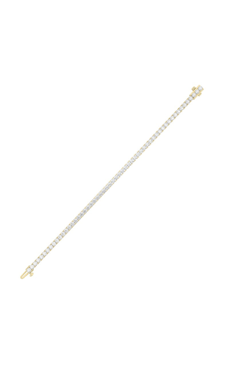 5CTW Round Shaped Lab Grown Diamond (F/VS) Bracelet in 14K White Gold