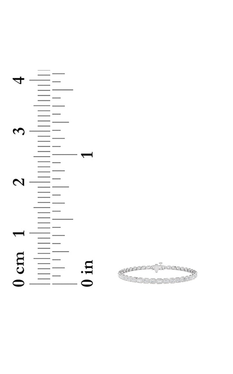 10cttw Emerald Lab Grown Diamond (F/VS ) Braceletin 14K Gold