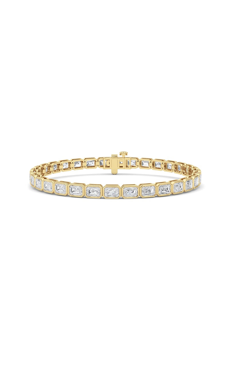 10cttw Emerald Lab Grown Diamond (F/VS ) Braceletin 14K Gold