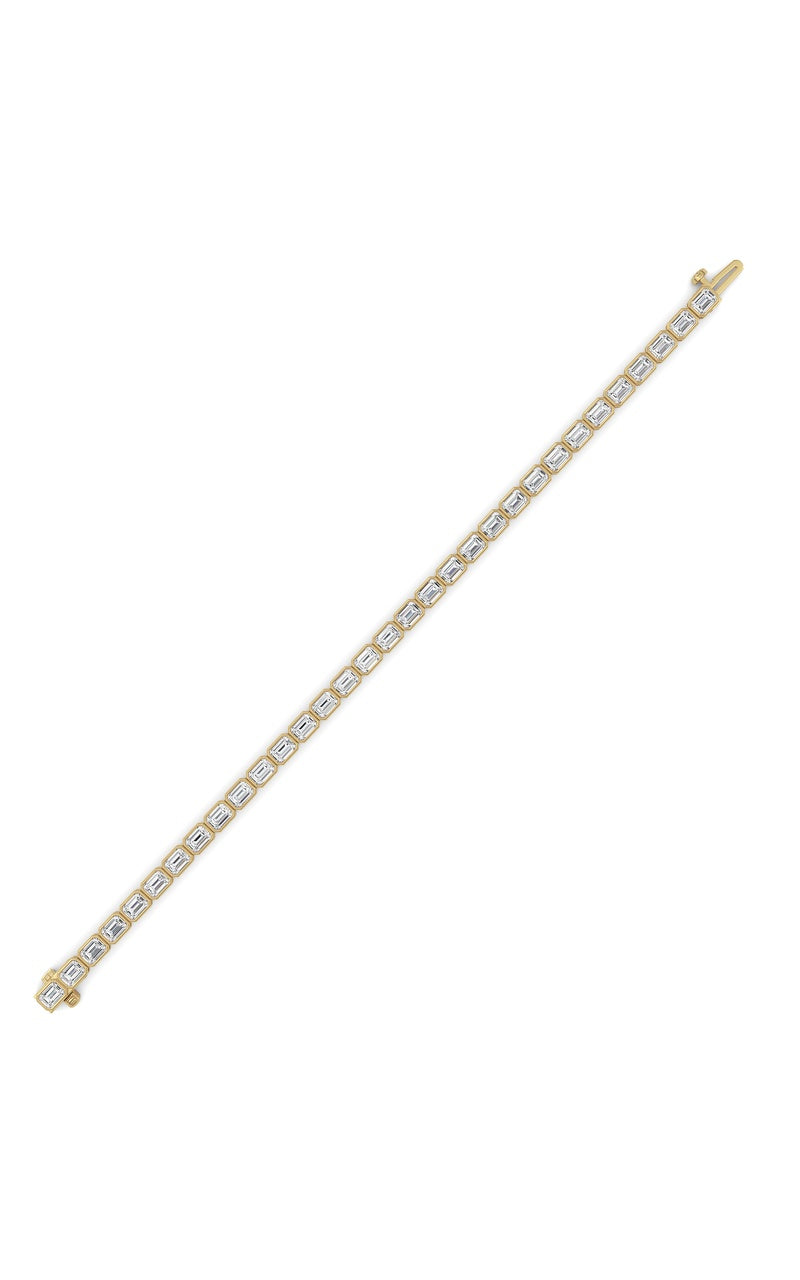 10cttw Emerald Lab Grown Diamond (F/VS ) Braceletin 14K Gold