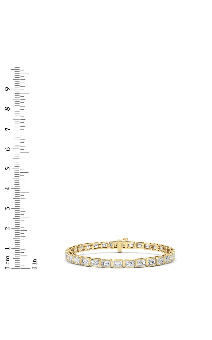 10cttw Emerald Lab Grown Diamond (F/VS ) Braceletin 14K Gold