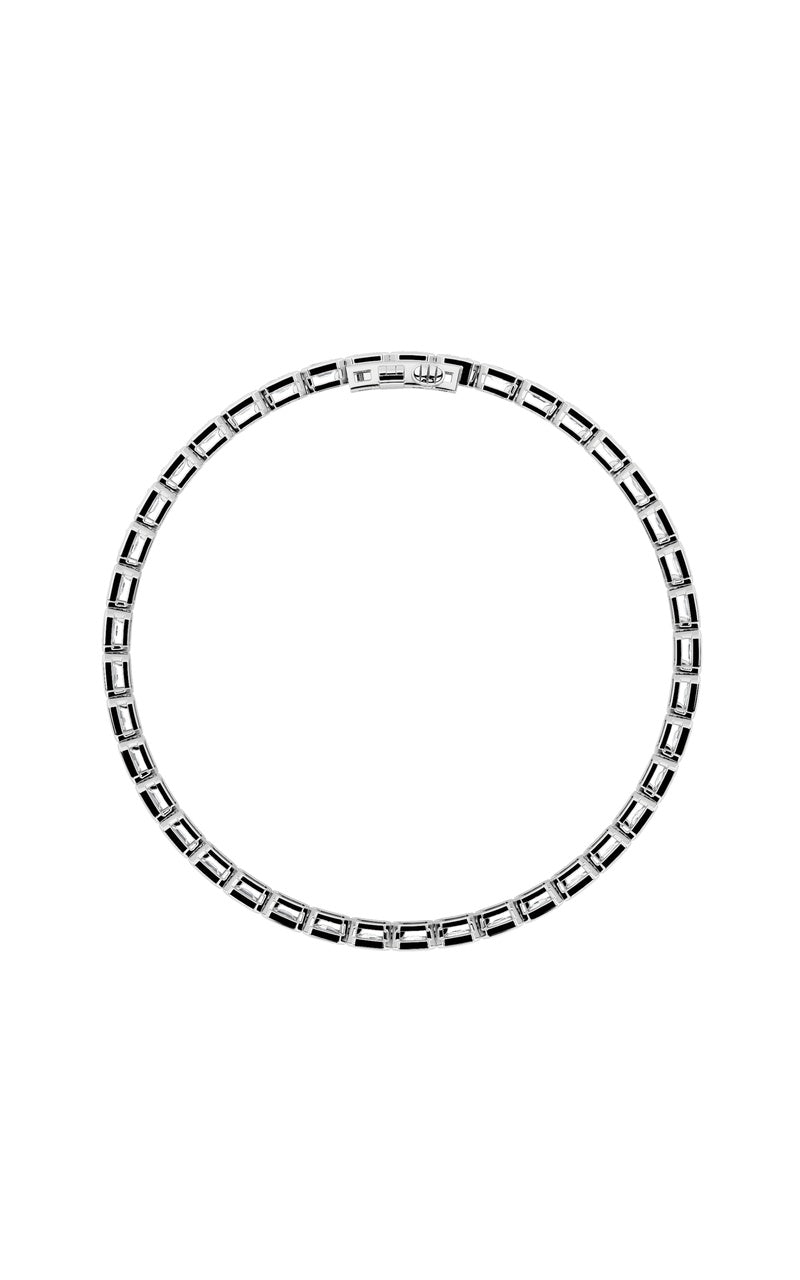 15Cttw Emerald Shaped Lab Grown Diamond (F/VS) East West Bezel Set Bracelet in 14K Gold