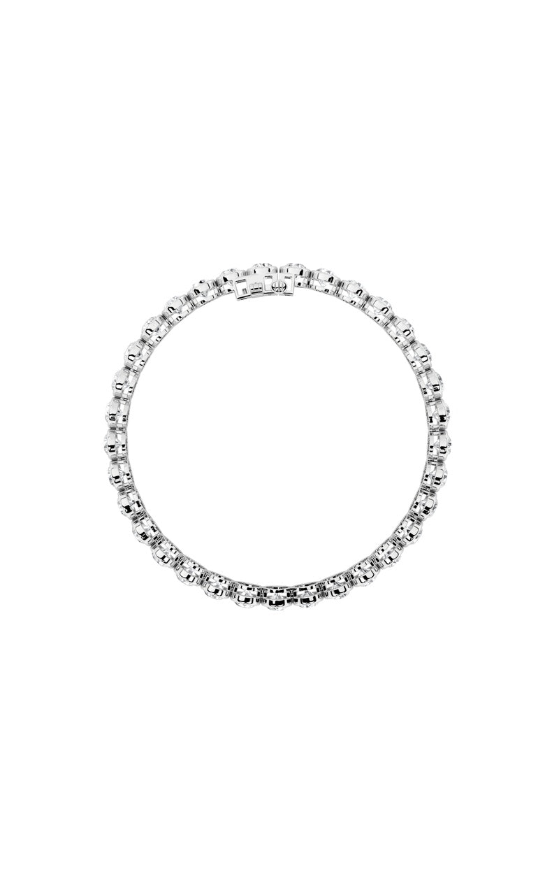 10Cttw Round Shaped Lab Grown Diamond (F/VS) EastWest Bezel Set Bracelet in 14K Gold