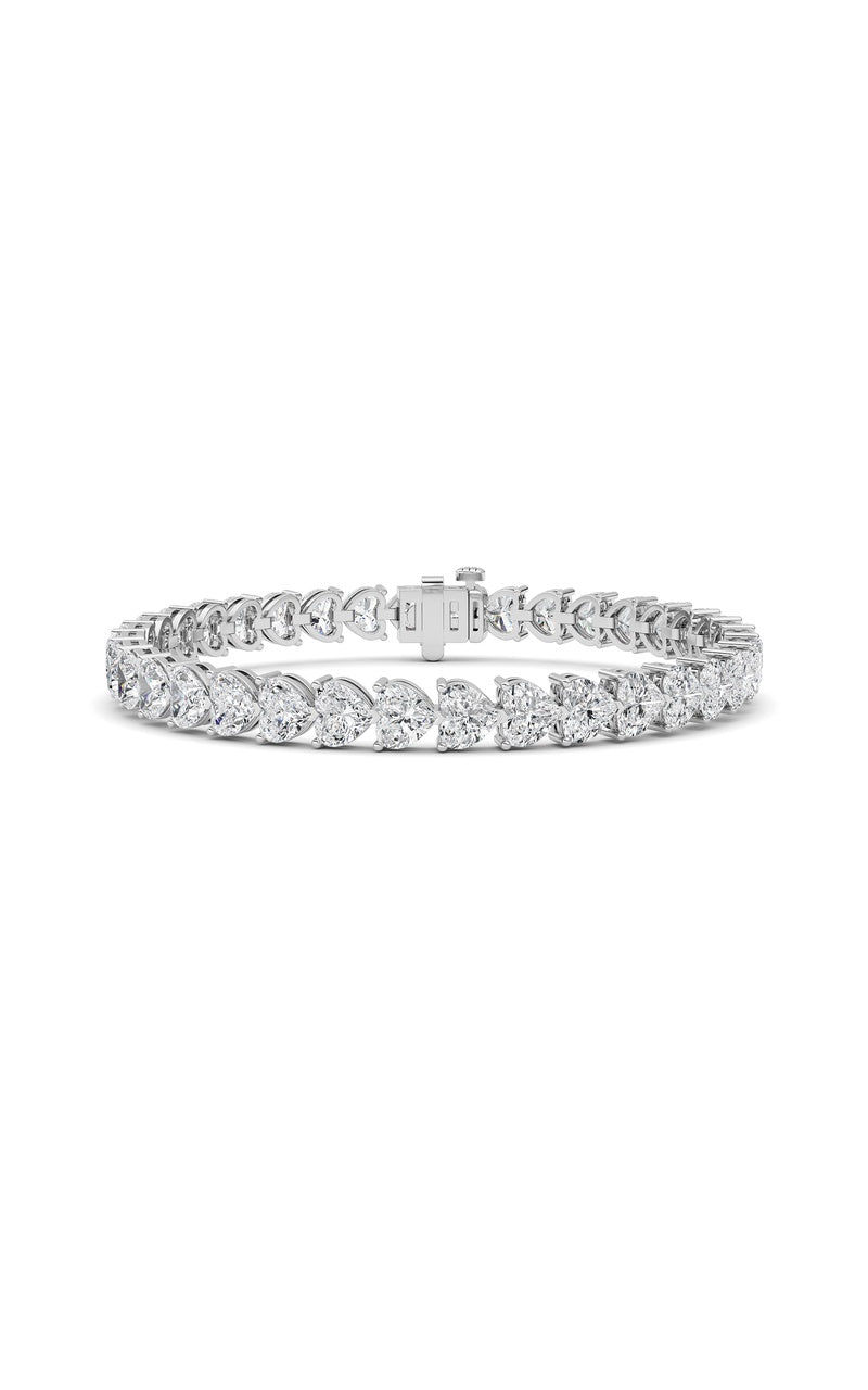 18Cttw Heart Lab Grown Diamond (F/VS ) Bracelet Bracelet in 14K Gold