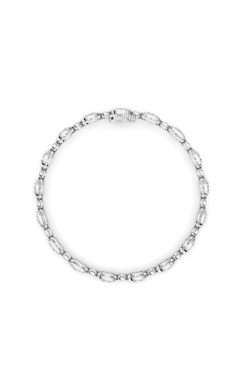 8CTW Oval And Round Lab Grown Diamond (F/VS ) Bezel Set Bracelet in 14K Gold, 14K White Gold
