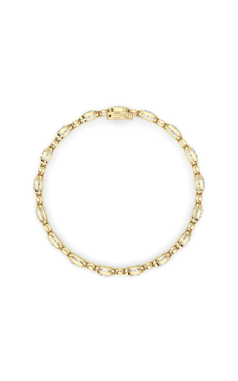 8Cttw Oval And Round Lab Grown Diamond (F/VS ) Bezel Set Bracelet in 14K Gold