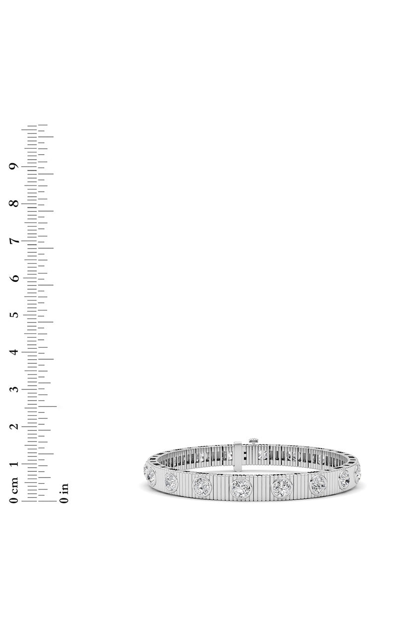 7Cttw Round Lab Grown Diamond (F/VS ) Bangle Bracelet in 14K Gold