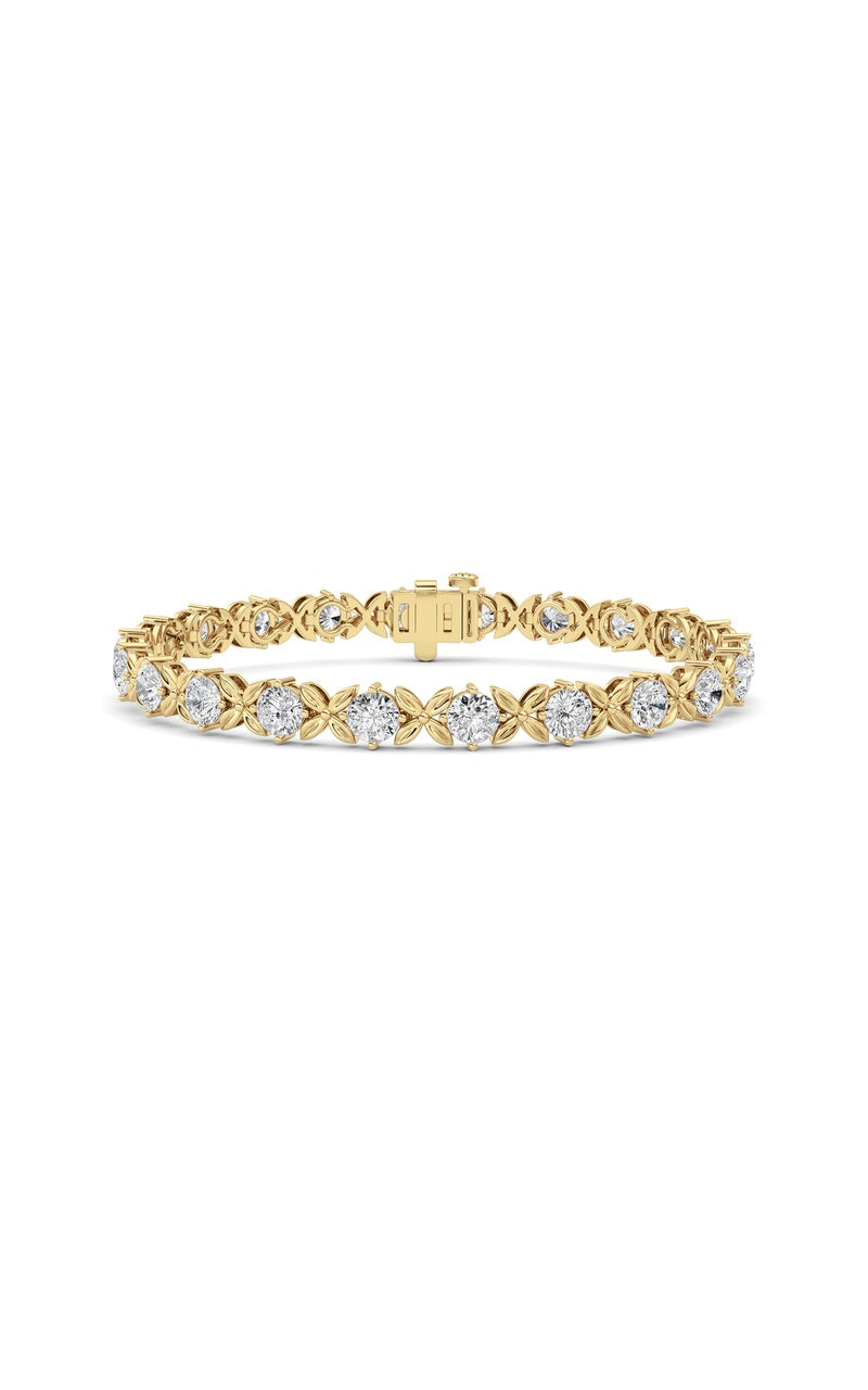 7CTW Round Lab Grown Diamond (F/VS ) Bracelet in 14K Gold