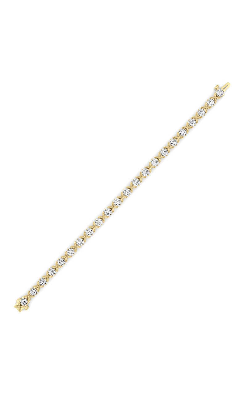 7Cttw Round Lab Grown Diamond (F/VS ) Bracelet in14K Gold