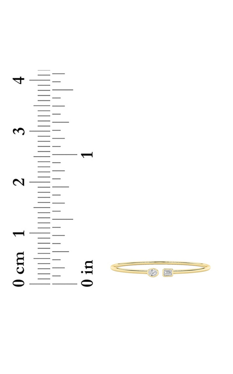 Silver, 14K Yellow Gold Bracelet KJ40028A.EM-0.75-62G