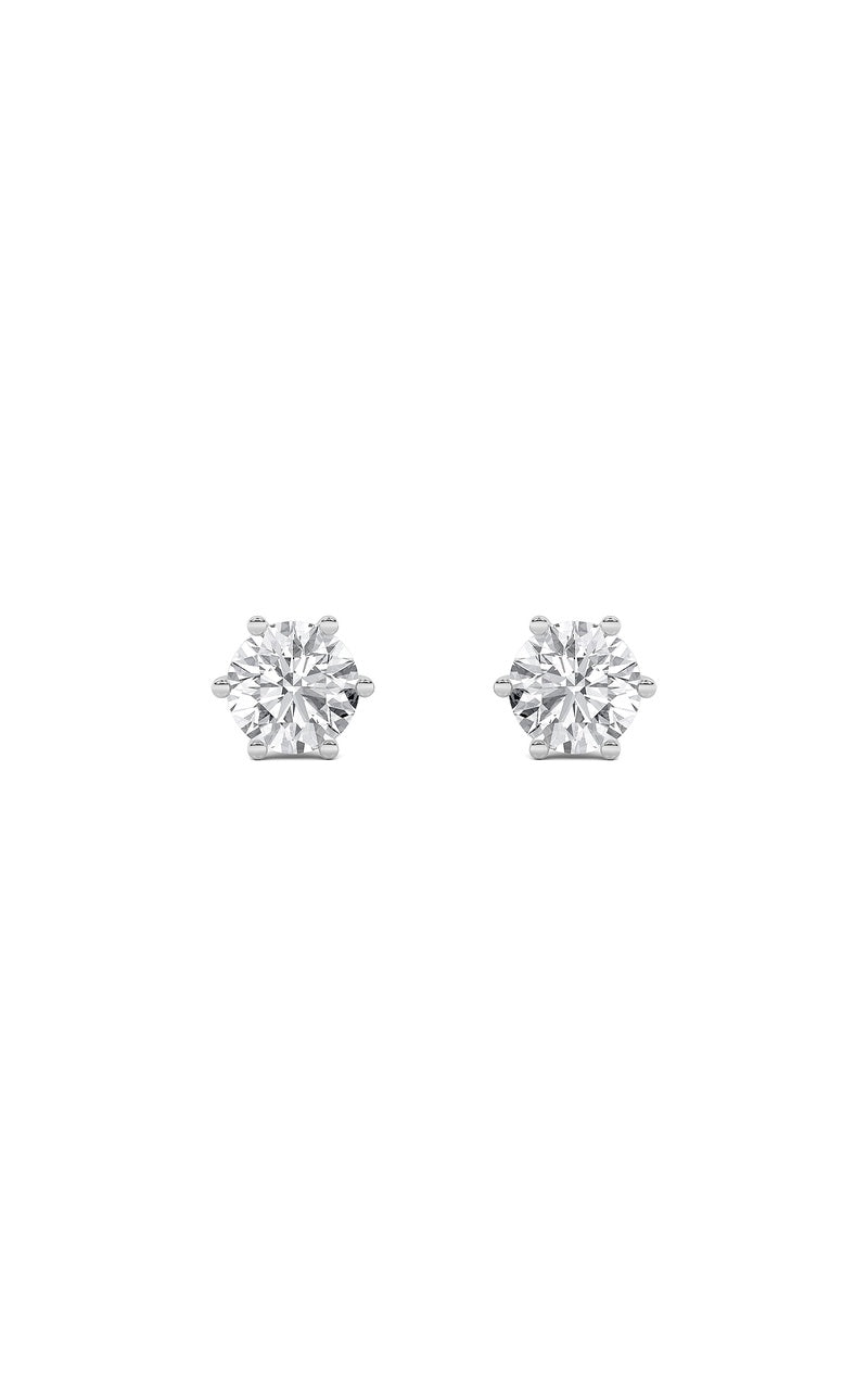 3Cttw Round Shaped Lab Grown Diamond (F/VS) TulipHead Stud Earrings in 14K Gold
