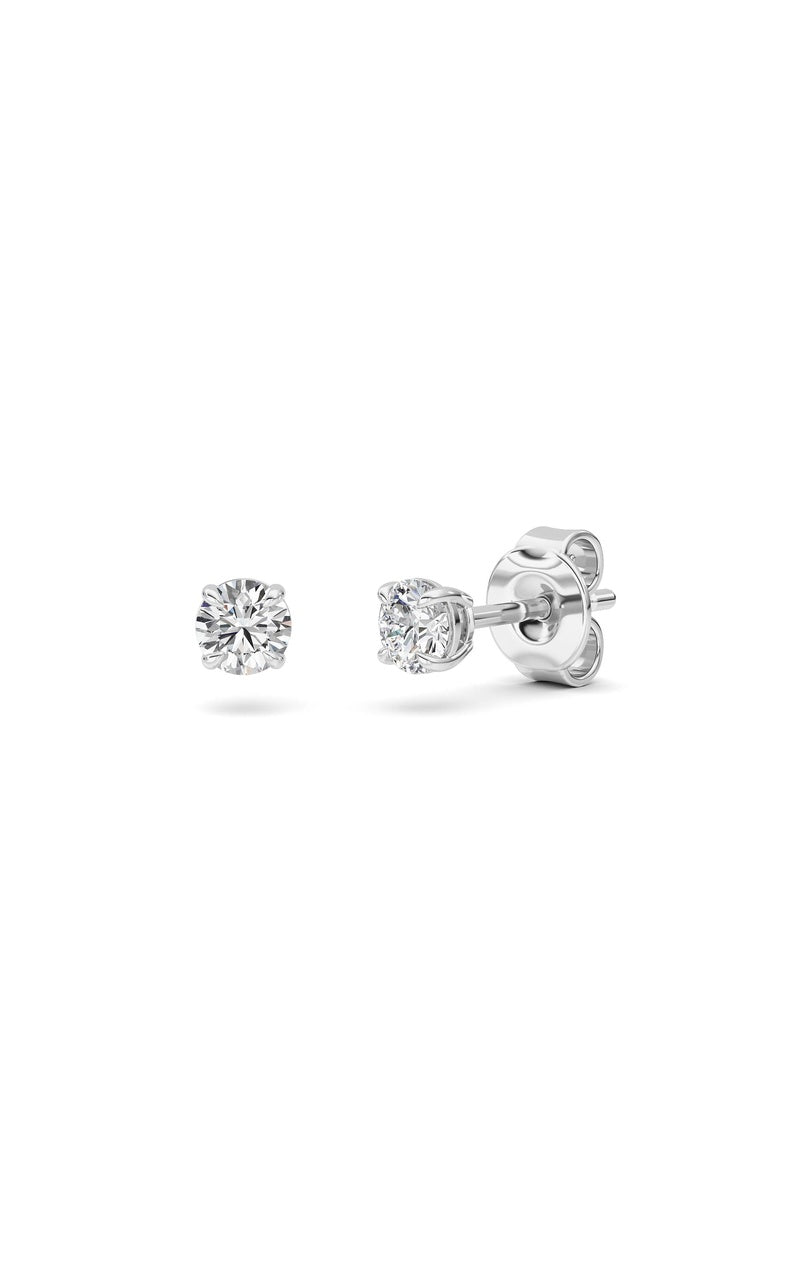 Silver, 14K White Gold Earring KJ00206E.RD-0.5-61F