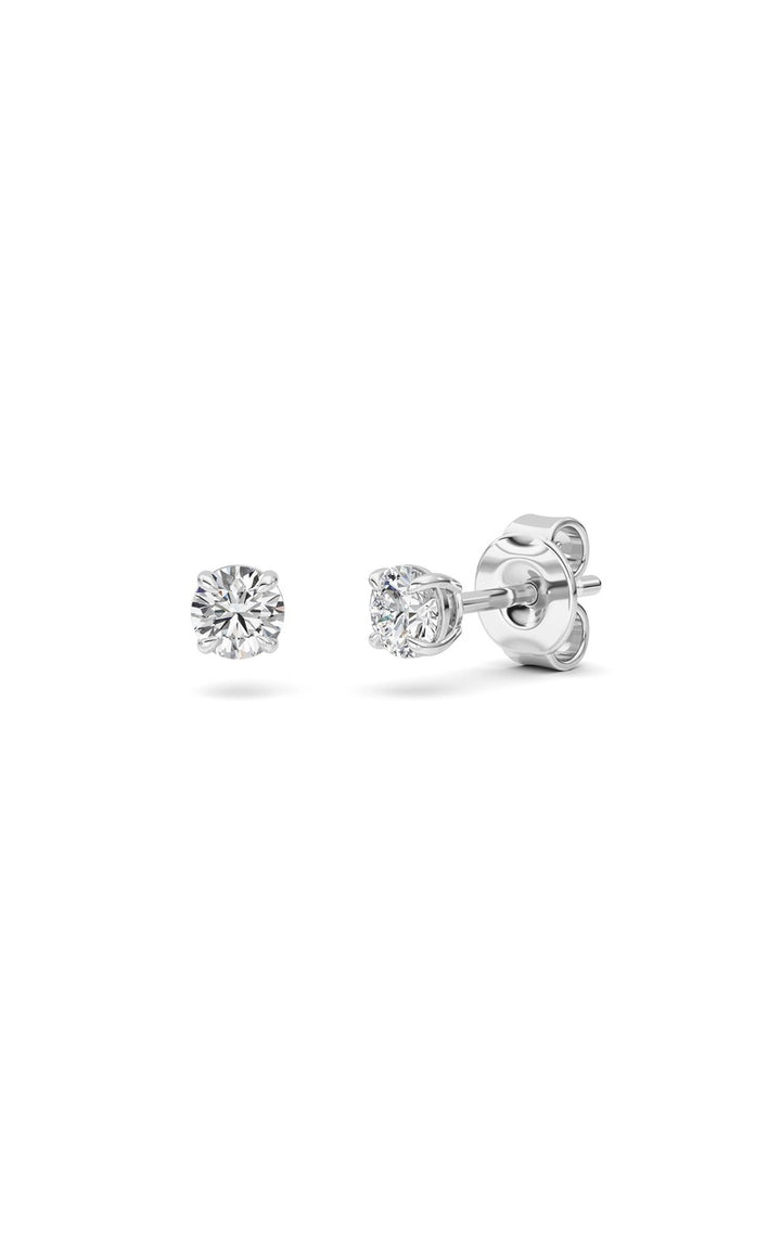 0.5CTW Round Shaped Lab Grown Diamond (F/VS) Earring in Silver|14K White Gold