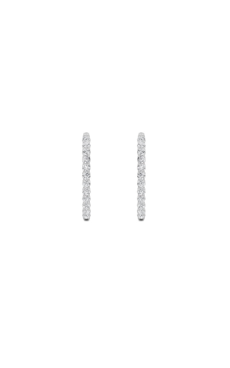 5Cttw Round Shaped Lab Grown Diamond (F/VS) InsideOut Hoop Earrings in 14K Gold
