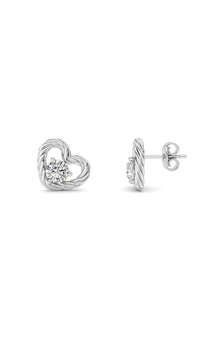 Silver, 14K White Gold Earring KJ02585E.RD-1-61F