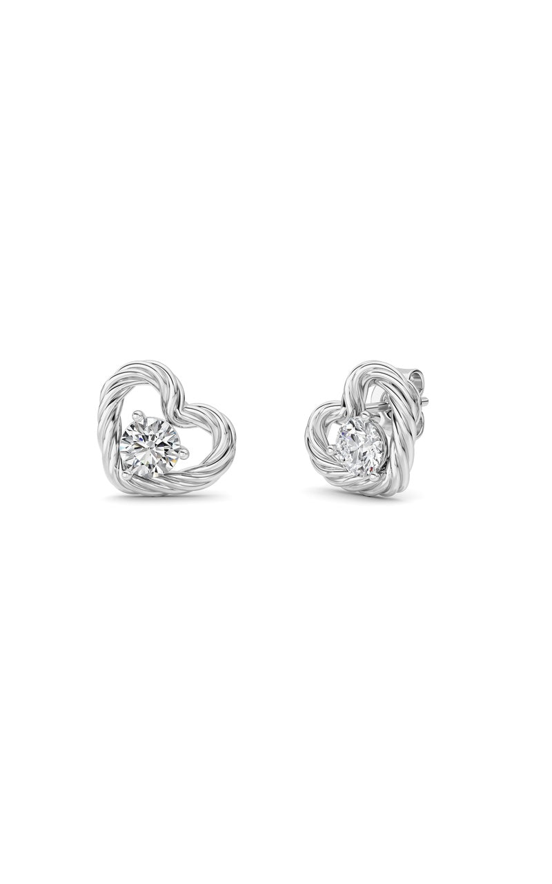 Silver, 14K White Gold Earring KJ02585E.RD-1-61F