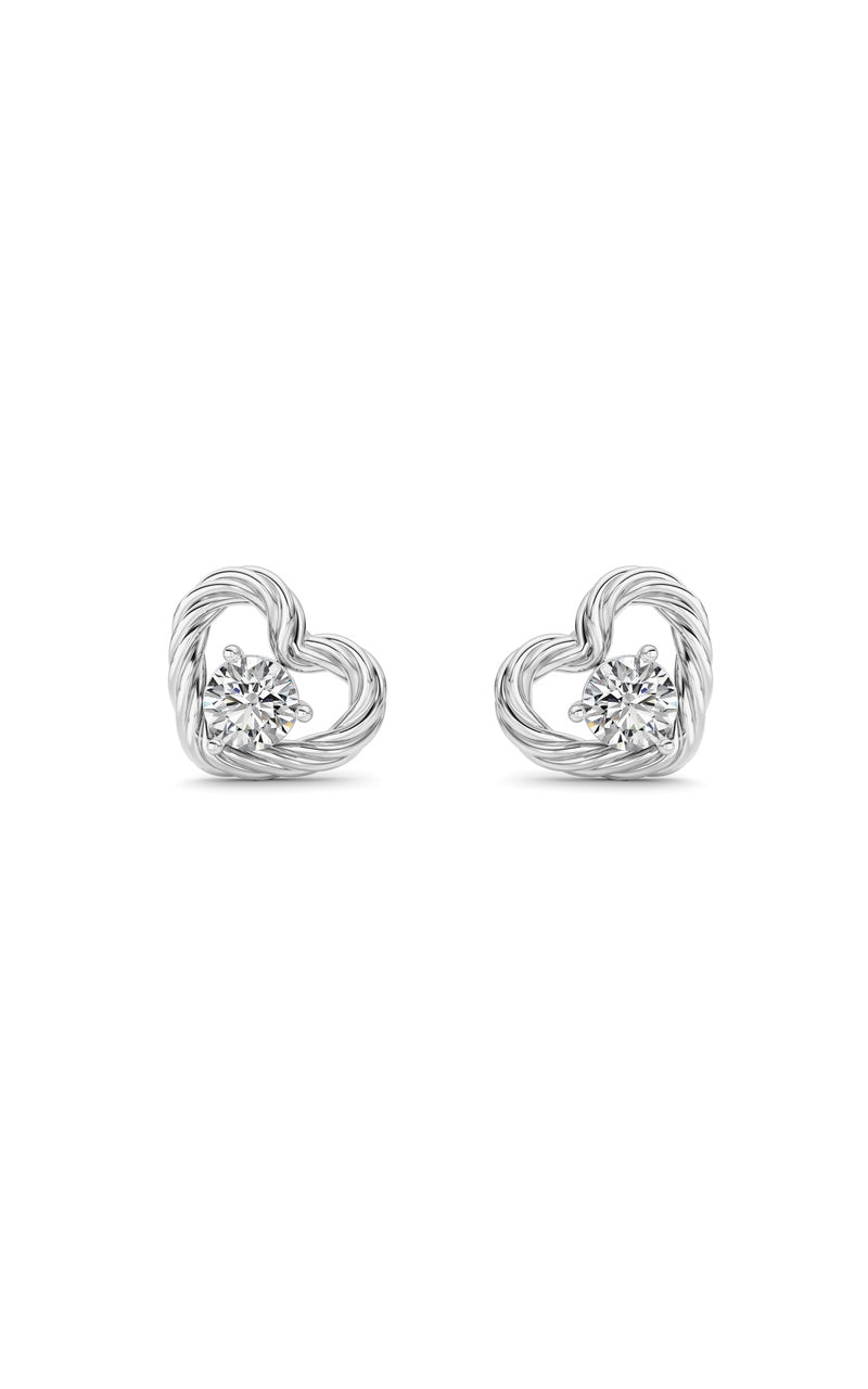 Silver, 14K White Gold Earring KJ02585E.RD-1-61F
