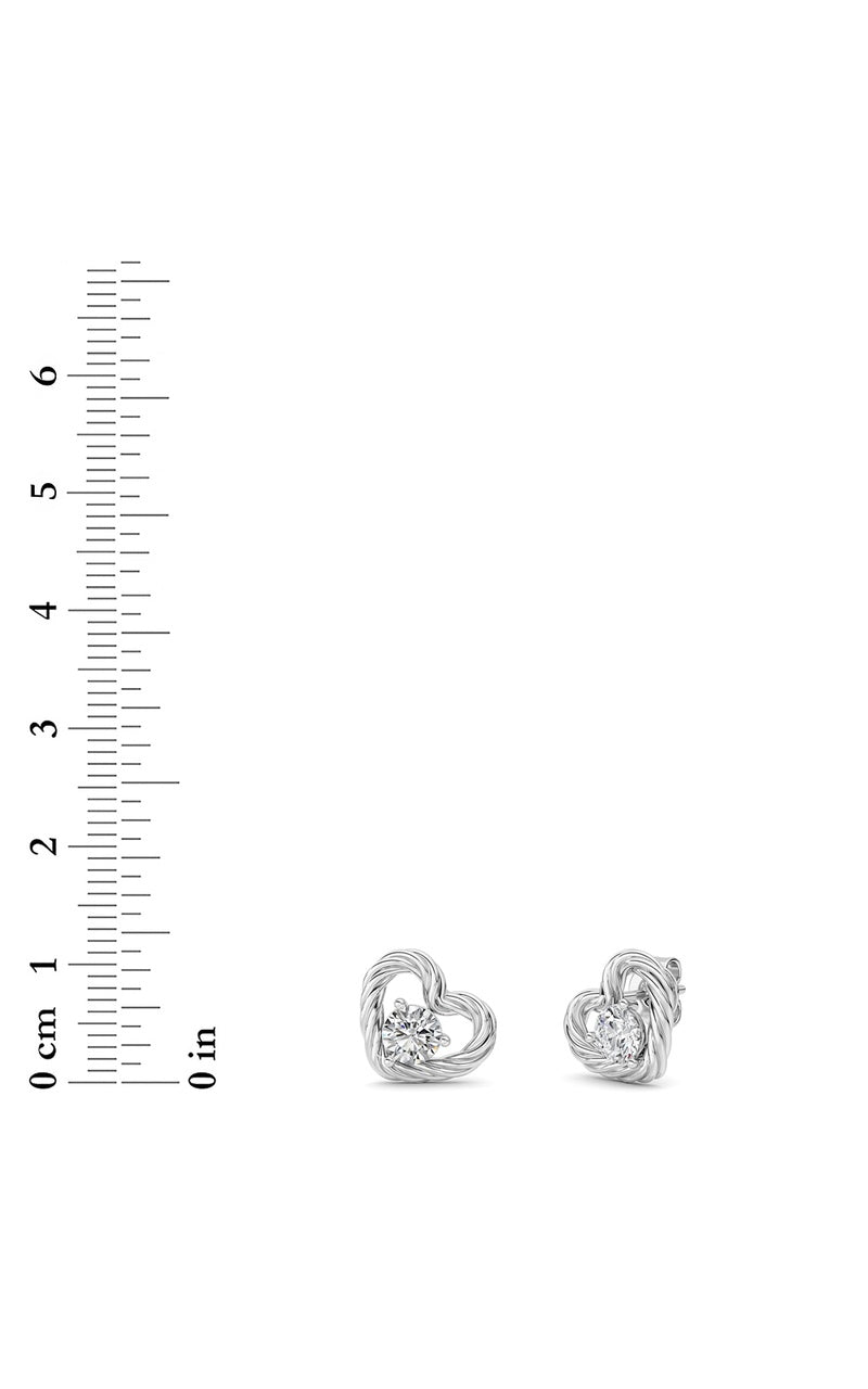 Silver, 14K White Gold Earring KJ02585E.RD-1-61F