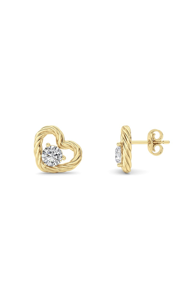 Silver, 14K White Gold Earring KJ02585E.RD-1-61F