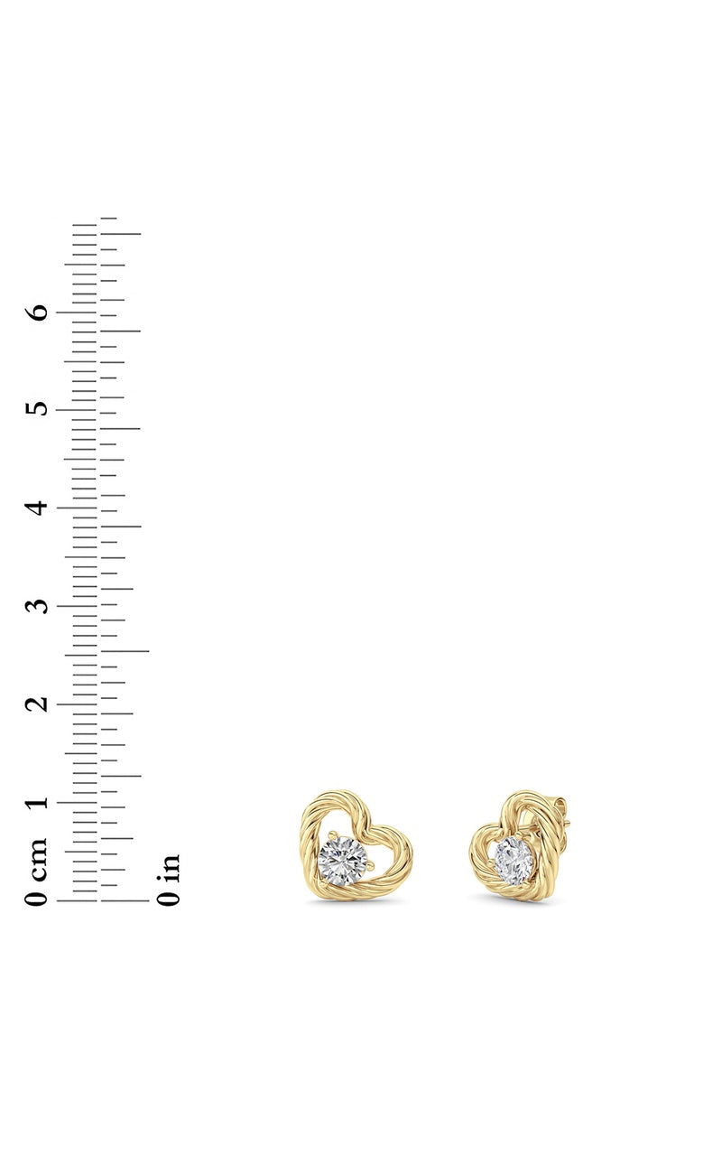 Silver, 14K White Gold Earring KJ02585E.RD-1-61F