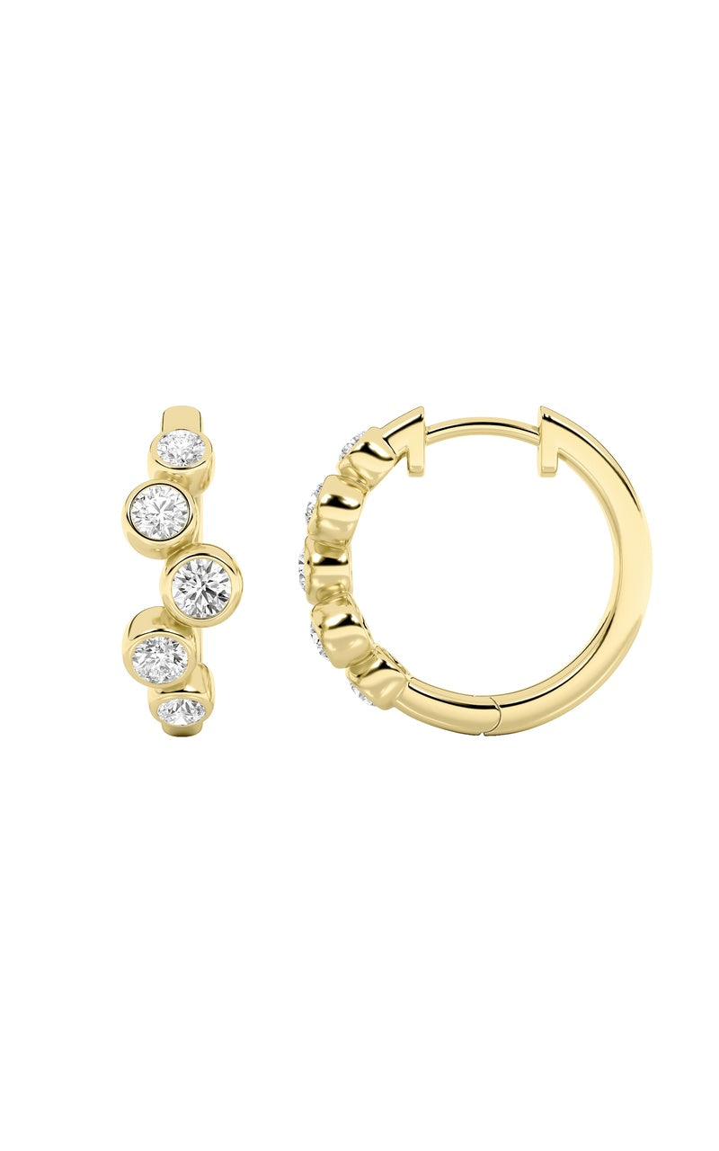 Silver, 14K Yellow Gold Earring KJ40029H.RD-0.75-62G