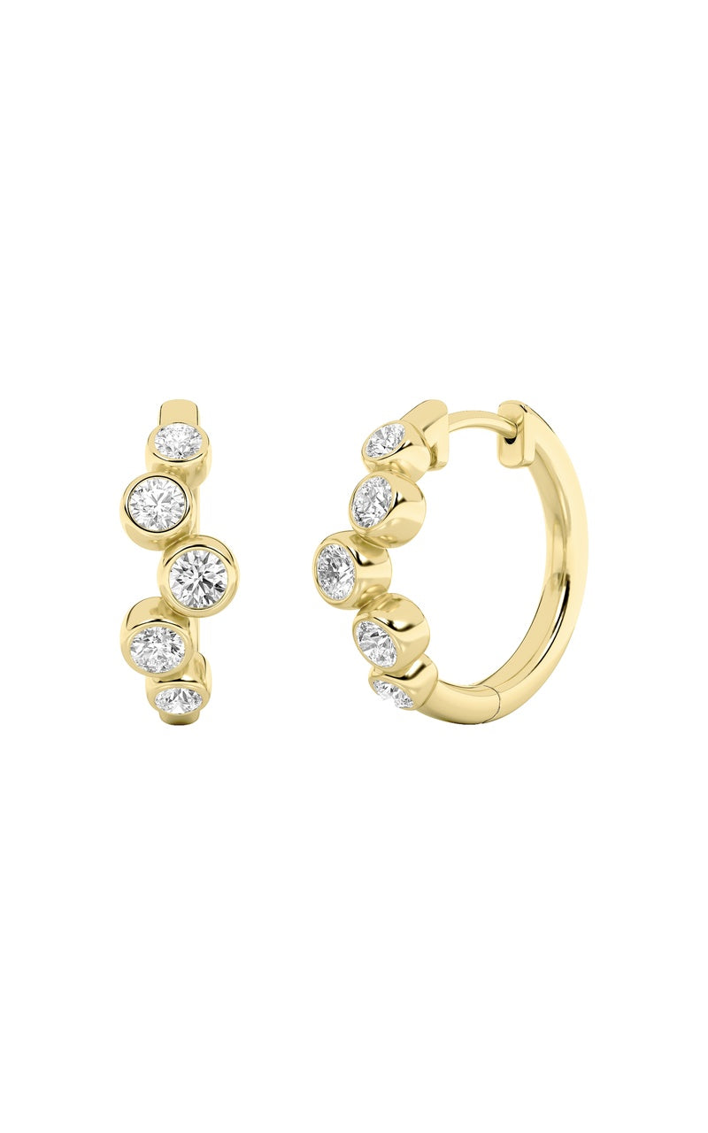 Silver, 14K Yellow Gold Earring KJ40029H.RD-0.75-62G