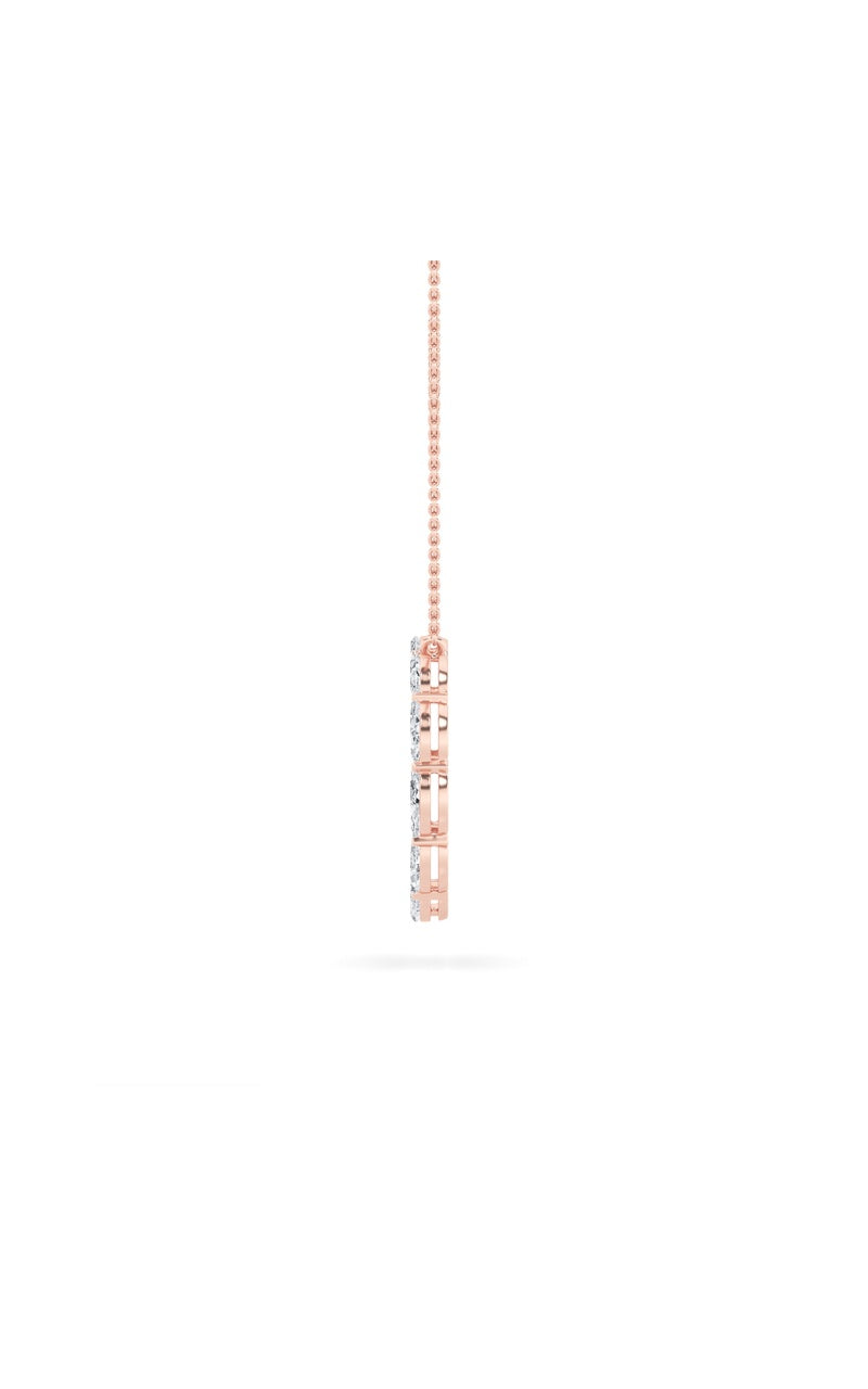 2.25Cttw Marquise Shaped Lab Grown Diamond (F/VS)Circle Necklace in 14K Gold