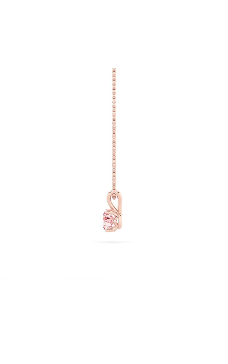 2CTW Round Shaped Lab Grown Diamond (F/VS) Split Bale Solitaire Pendant in 14K Gold