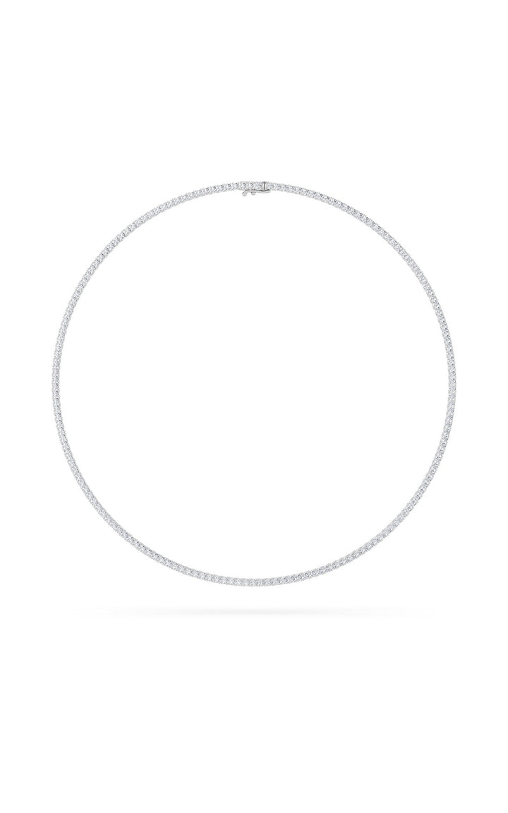 9.5CTW Round Shaped Lab Grown Diamond (F/VS) Petite Line Necklace in 14K Gold
