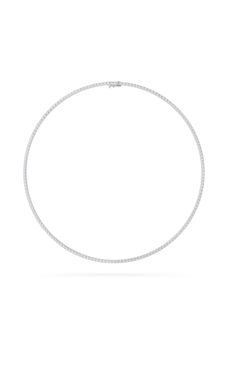 9.5CTW Round Shaped Lab Grown Diamond (F/VS) Petite Line Necklace in 14K Gold