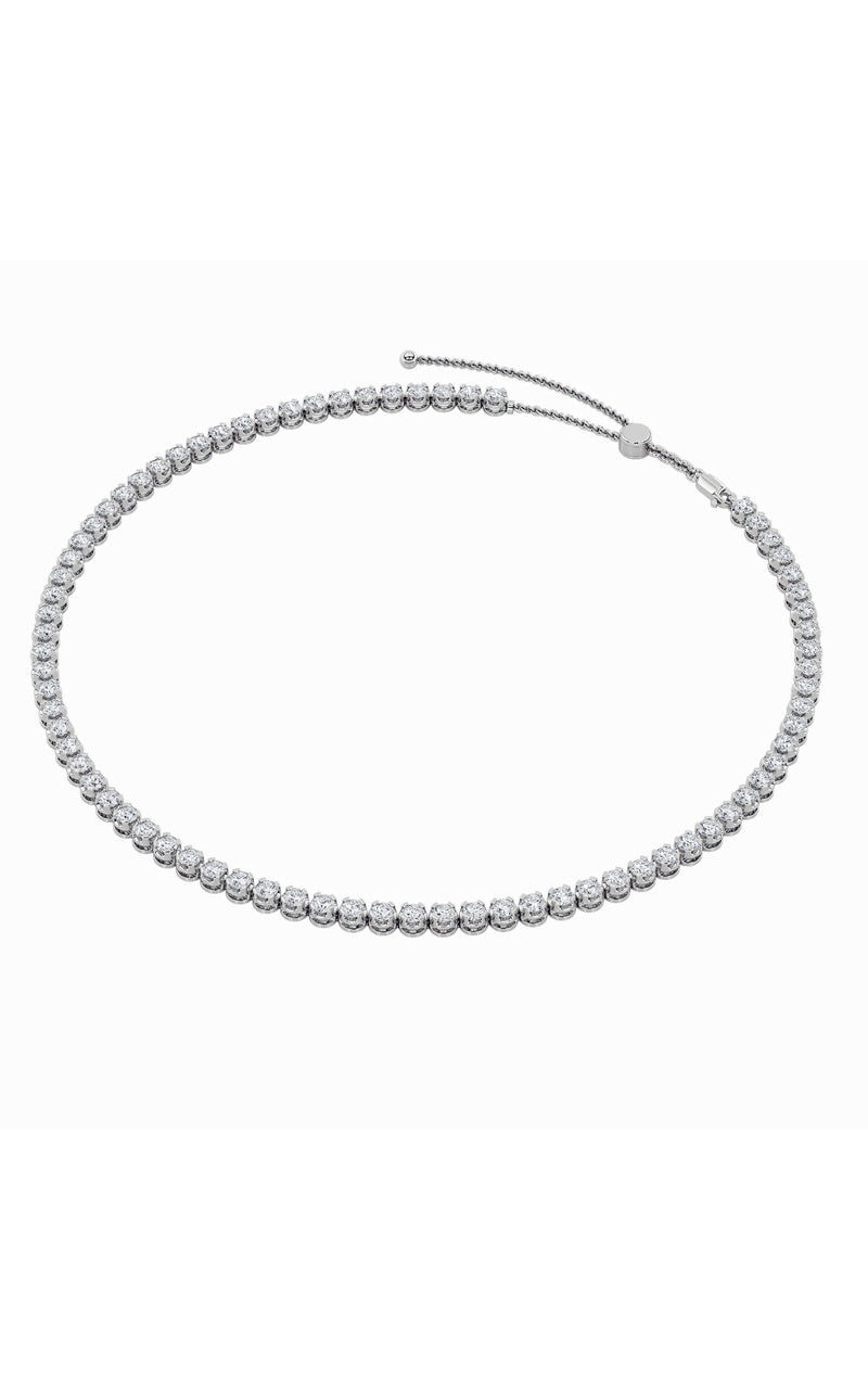 11Cttw Round Shaped Lab Grown Diamond (F/VS)  Necklace in 14K Gold