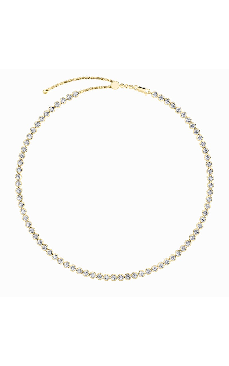 11Cttw Round Shaped Lab Grown Diamond (F/VS)  Necklace in 14K Gold