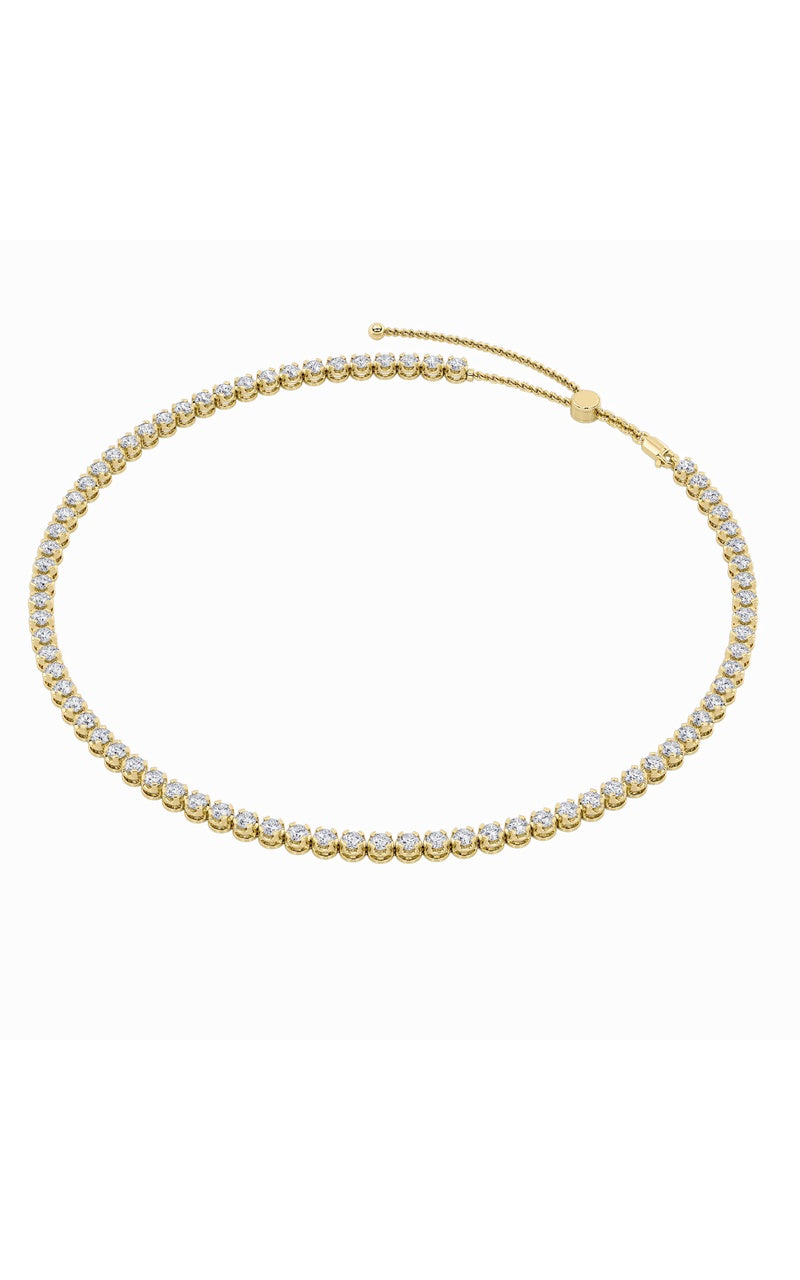11Cttw Round Shaped Lab Grown Diamond (F/VS)  Necklace in 14K Gold