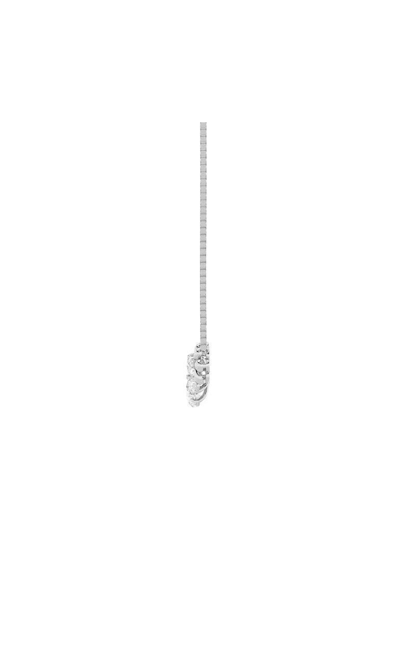 2Cttw Pear Shaped Lab Grown Diamond (F/VS) Fancy Flower Necklace in 14K Gold