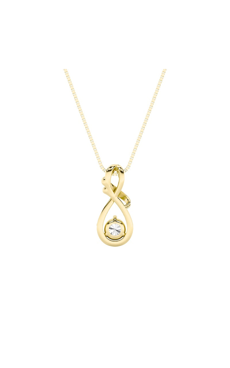 1Cttw Round Shaped Lab Grown Diamond (F/VS) Solitaire Pendant in 14K Gold