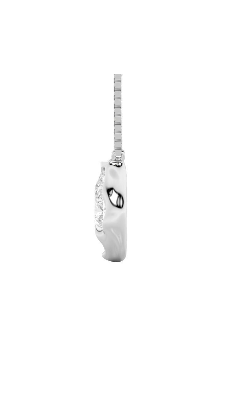 1Cttw Pear Shaped Lab Grown Diamond (F/VS)  Necklace in 14K Gold