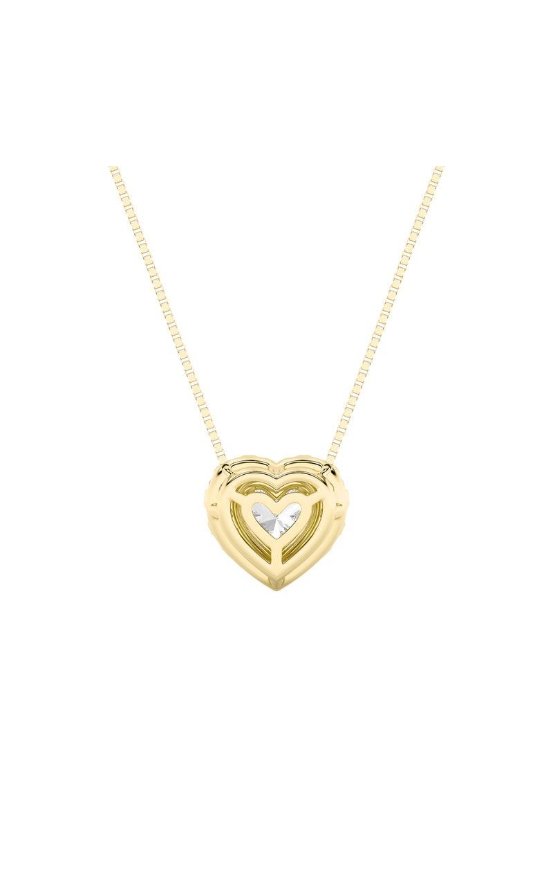 1.25Cttw Heart Shaped Lab Grown Diamond (F/VS) Heart Shaped Pendant in 14K Gold