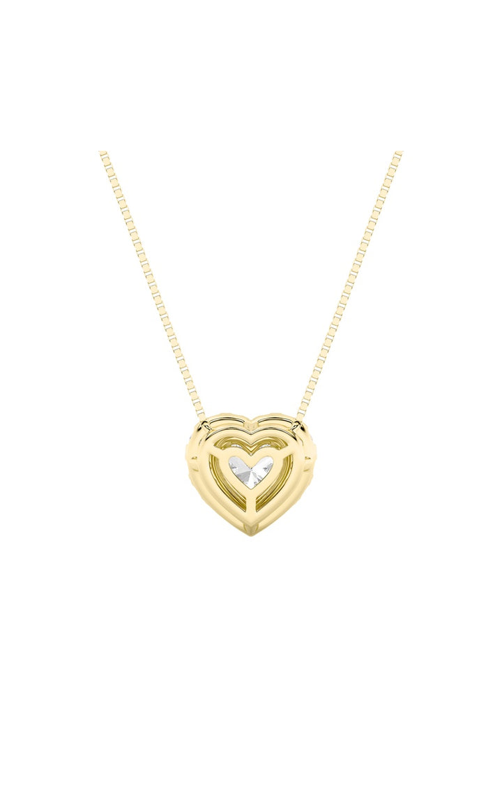 1.25Cttw Heart Shaped Lab Grown Diamond (F/VS) Heart Shaped Pendant in 14K Gold