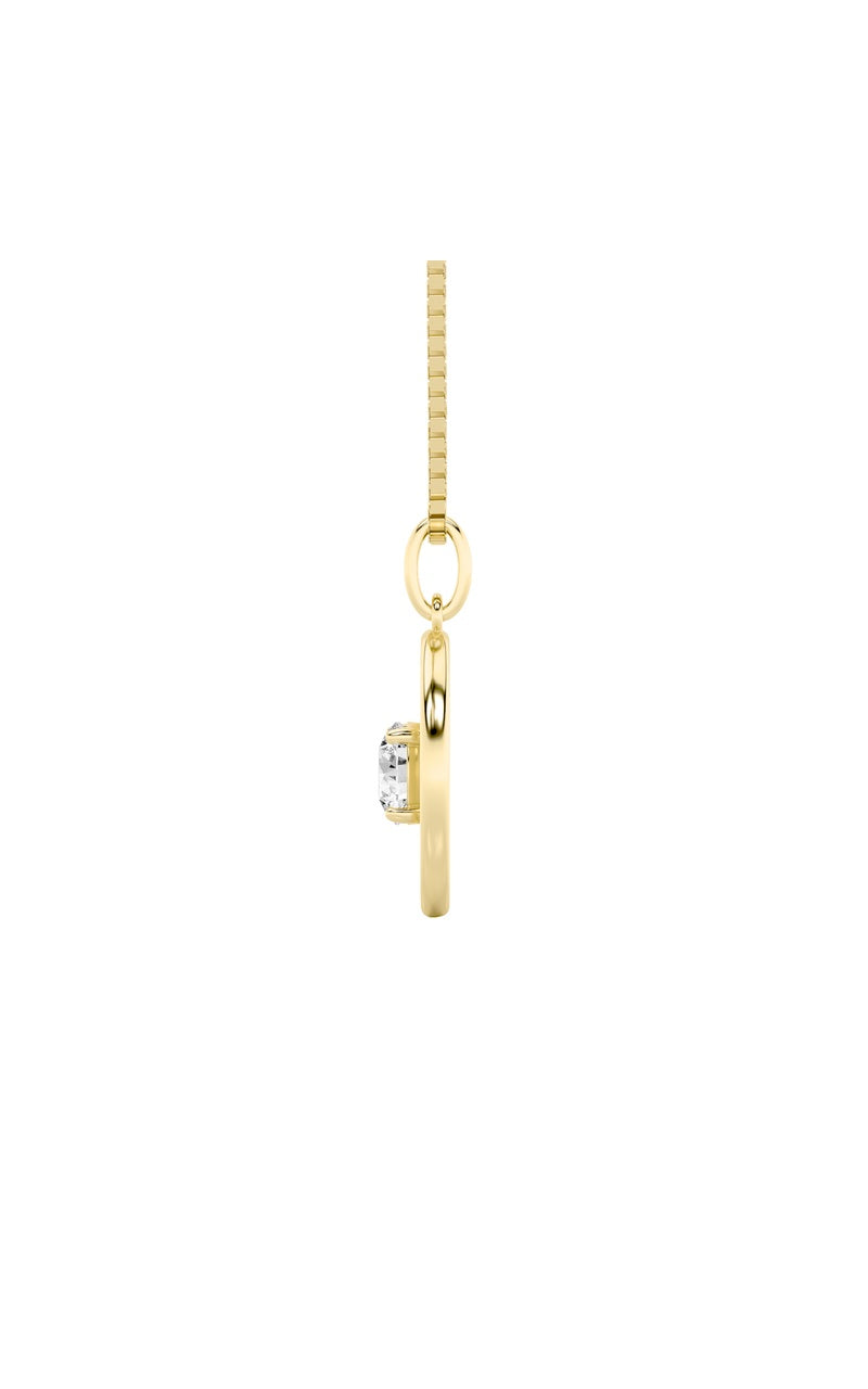 1CTW Round Shaped Lab Grown Diamond (F/VS) Zodiac Pendant in 14K Gold