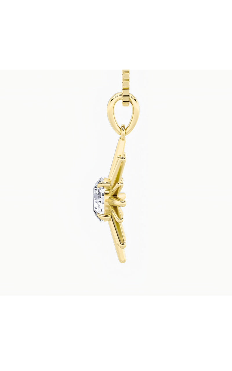 1.5CTW Round Shaped Lab Grown Diamond (F/VS) Astralis Pendant in 14K Gold