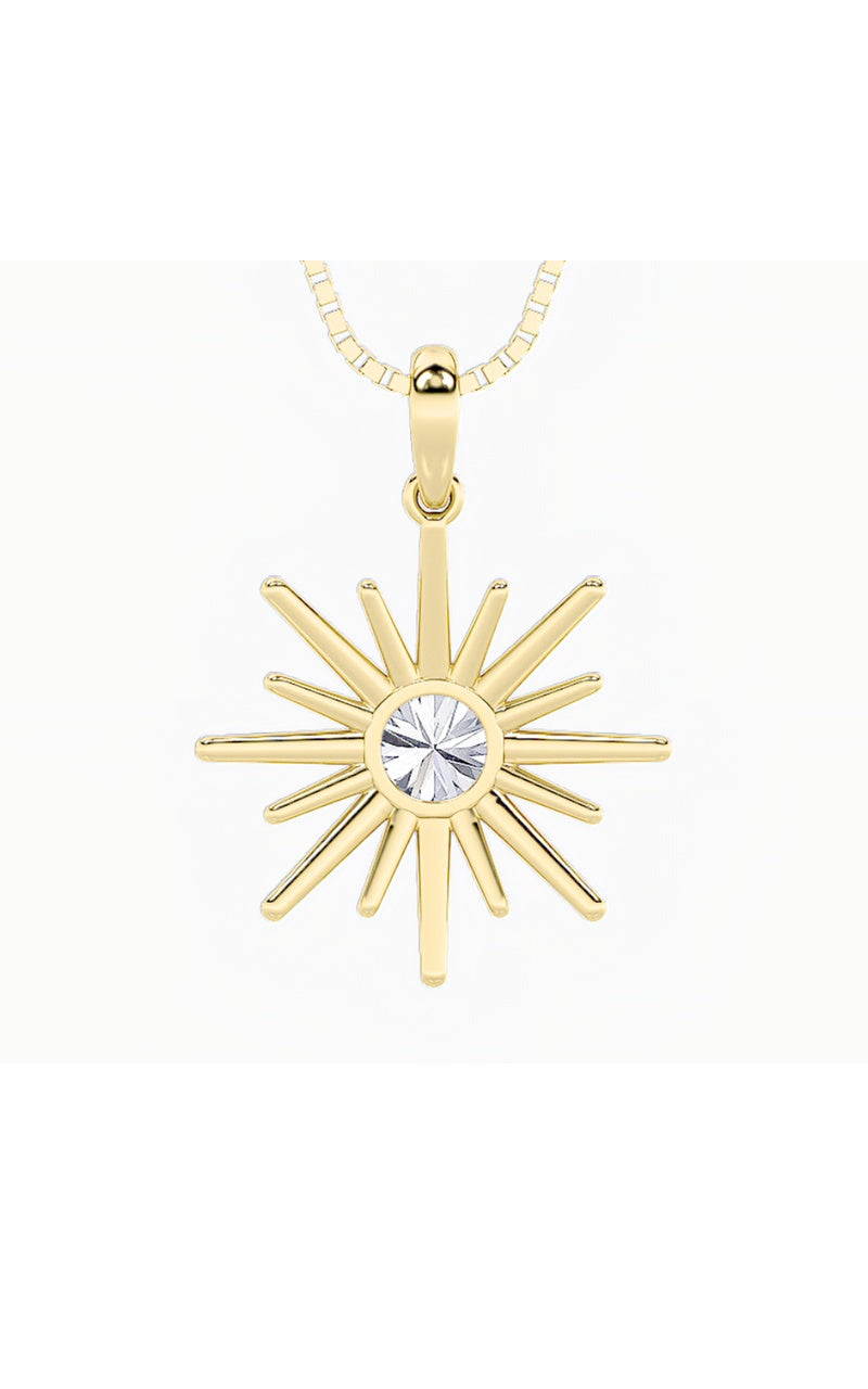 1.5CTW Round Shaped Lab Grown Diamond (F/VS) Astralis Pendant in 14K Gold
