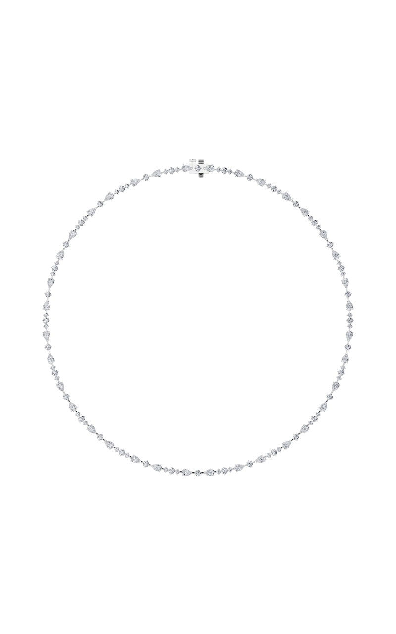 12Cttw Pear Shaped Lab Grown Diamond (F/VS) Fashion Necklace in 14K Gold