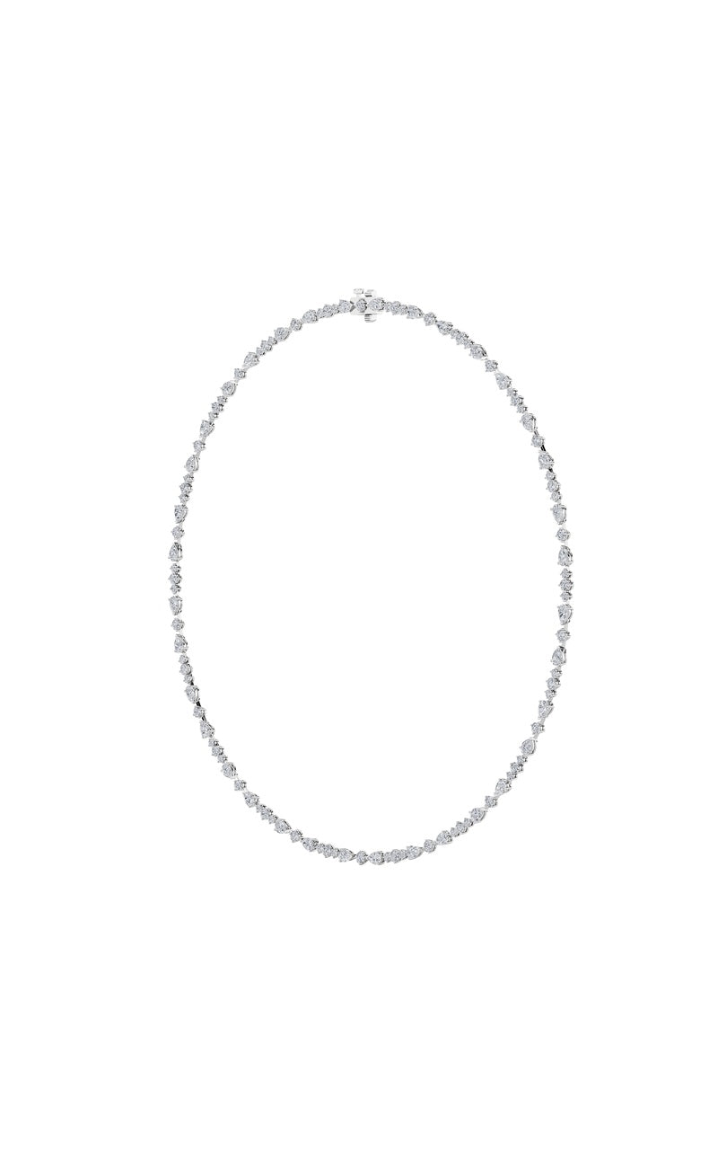 12Cttw Pear Shaped Lab Grown Diamond (F/VS) Fashion Necklace in 14K Gold