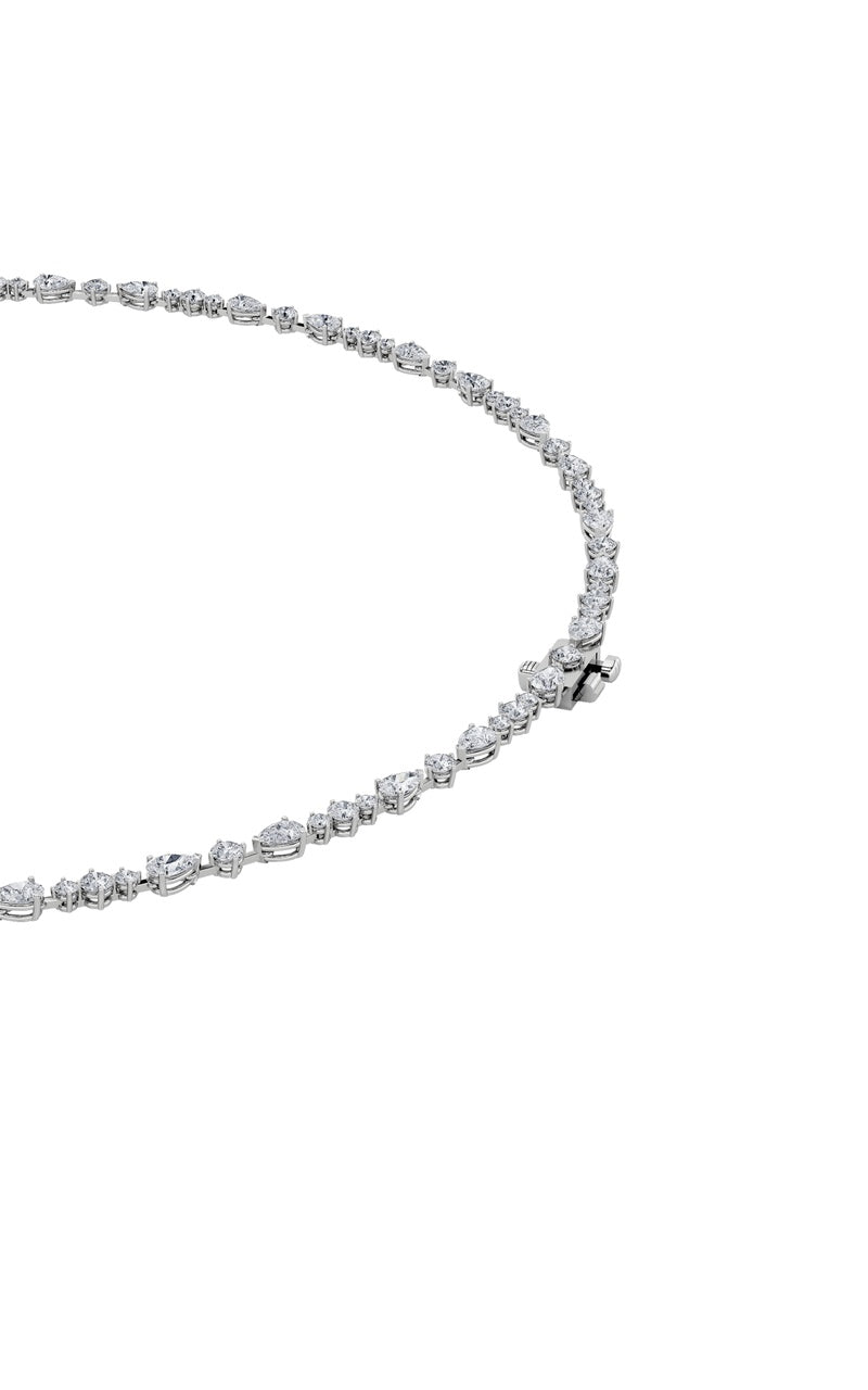 12Cttw Pear Shaped Lab Grown Diamond (F/VS) Fashion Necklace in 14K Gold