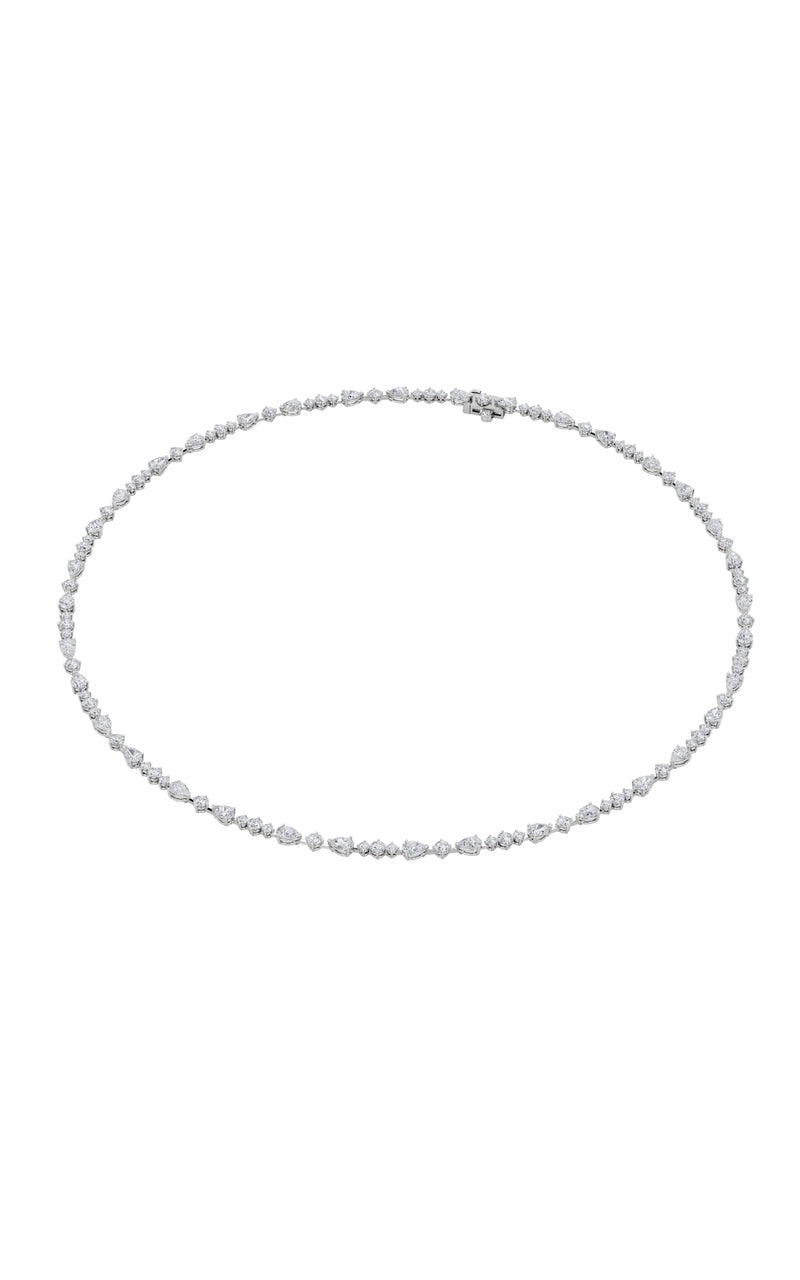 12Cttw Pear Shaped Lab Grown Diamond (F/VS) Fashion Necklace in 14K Gold