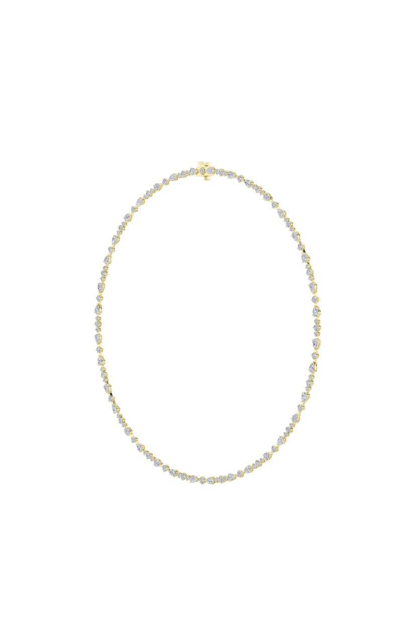 12Cttw Pear Shaped Lab Grown Diamond (F/VS) Fashion Necklace in 14K Gold