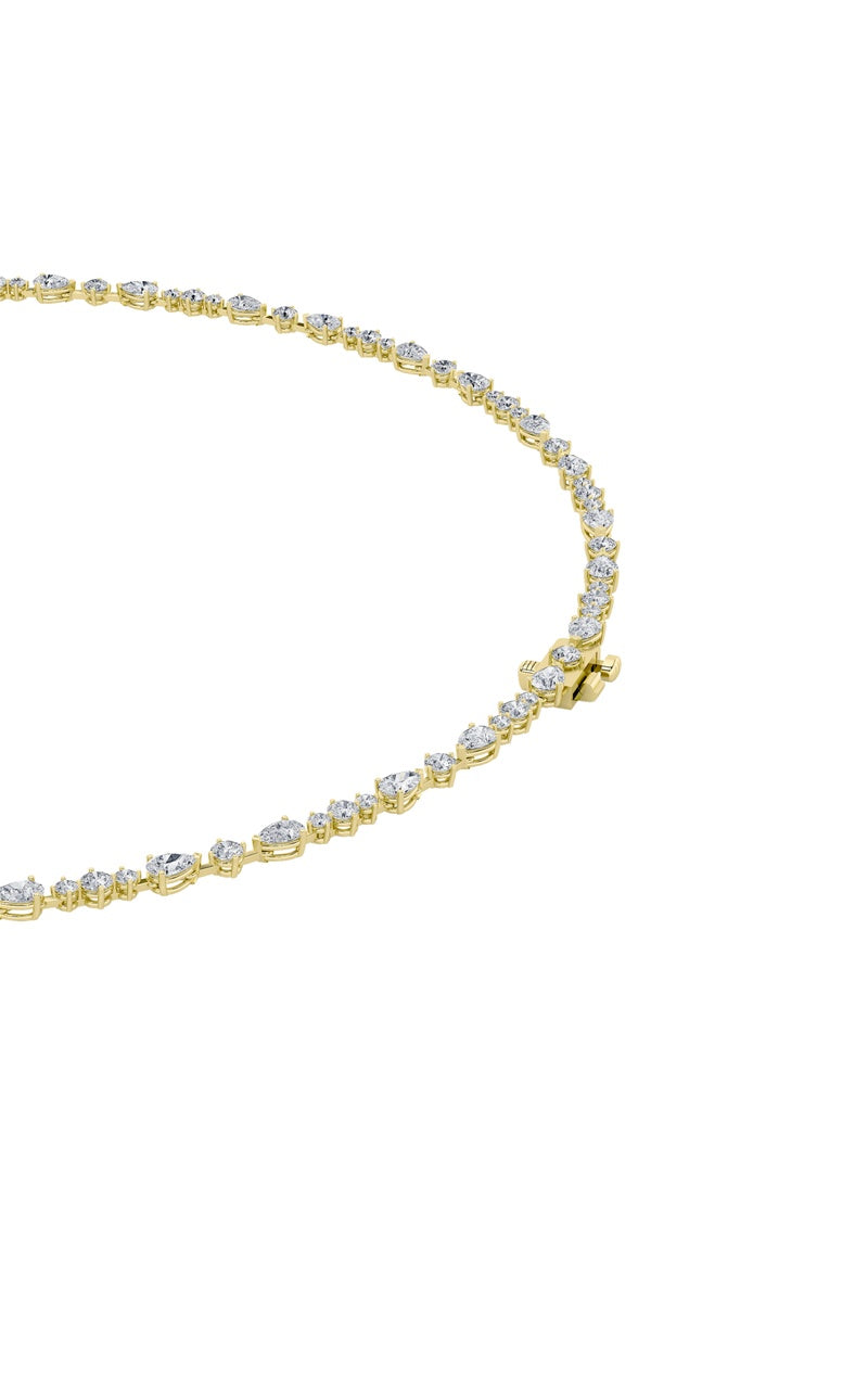 12CTW Pear Shaped Lab Grown Diamond (F/VS) Fashion Necklace in 14K Gold