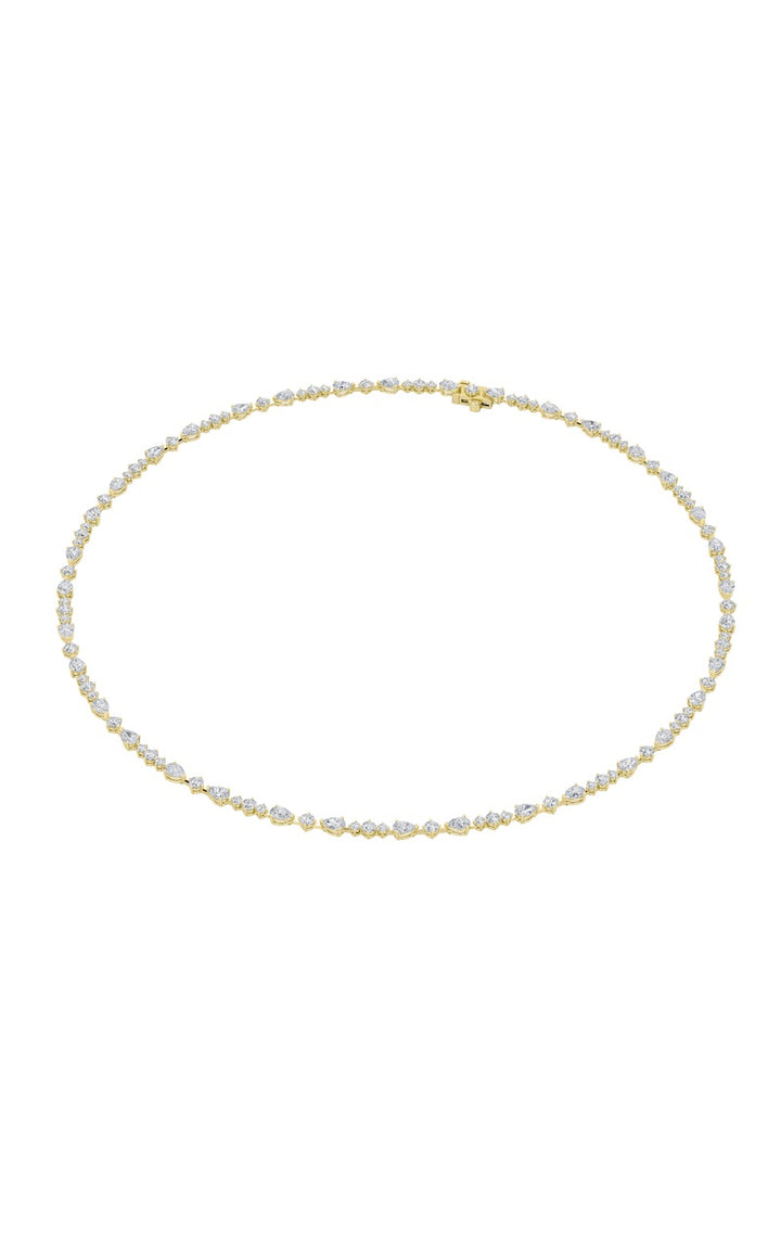 12CTW Pear Shaped Lab Grown Diamond (F/VS) Fashion Necklace in 14K Gold