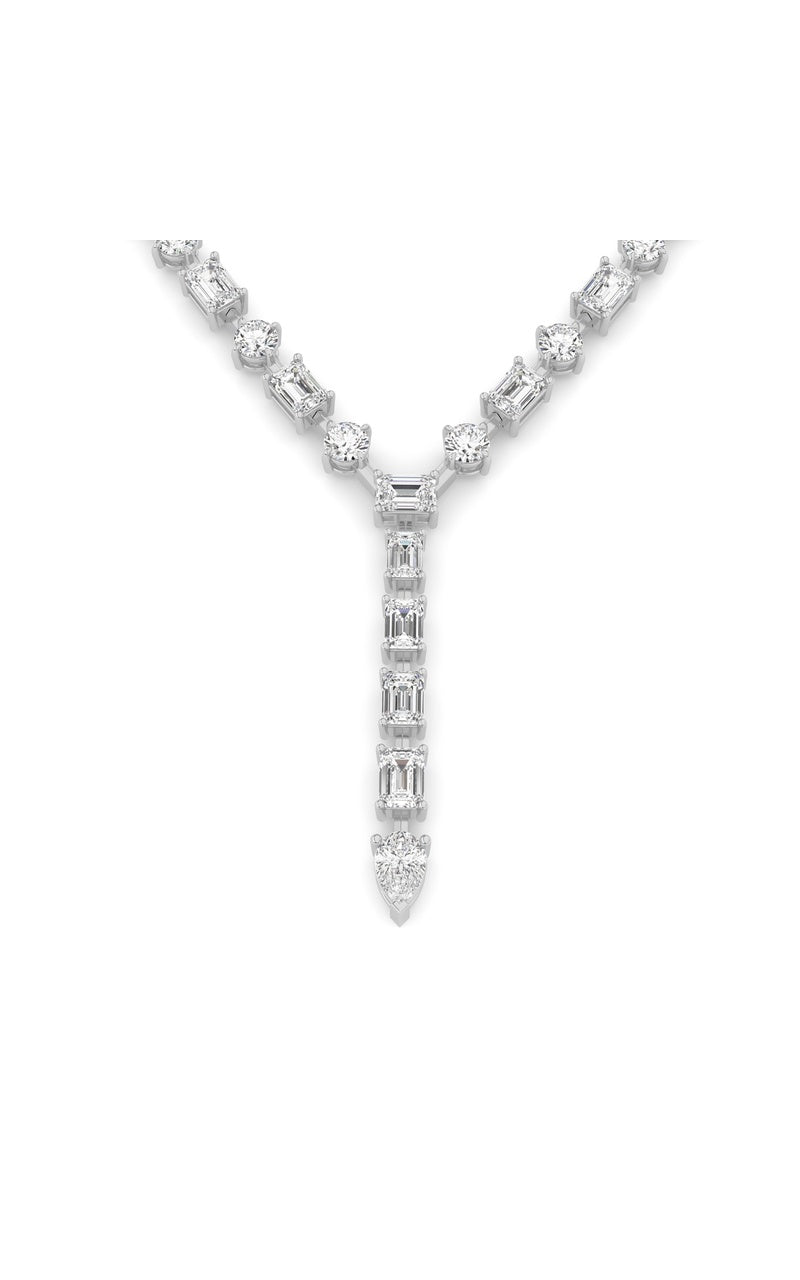 20Cttw Mix Shaped Lab Grown Diamond (F/VS ) Necklace in 14K Gold
