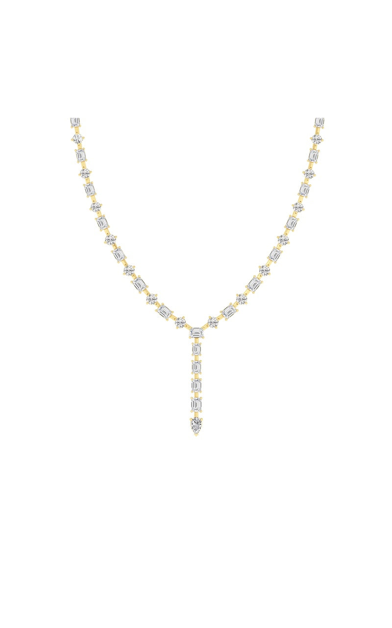 20Cttw Mix Shaped Lab Grown Diamond (F/VS ) Necklace in 14K Gold